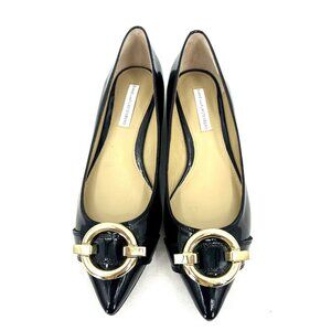 Diane Von Furstenberg Darcey Pointed Toe Patent Leather Flats Womens Size 8 M